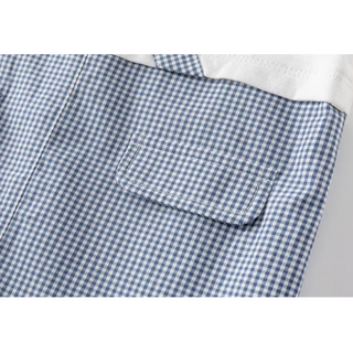 Dave&Bellaブルーチェックロンパース　59cm～90cm