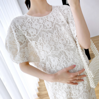 【マタニティ】グランレースワンピース　M～2XL