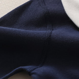 ネイビーダブルボタンロンパース 60cm~90cm