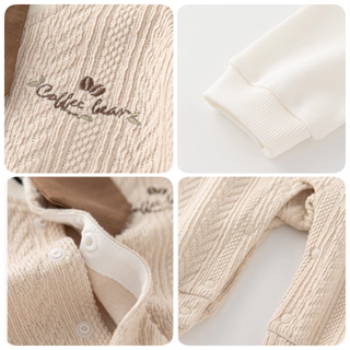 ベージュネクタイフォーマルロンパース　60cm～90cm