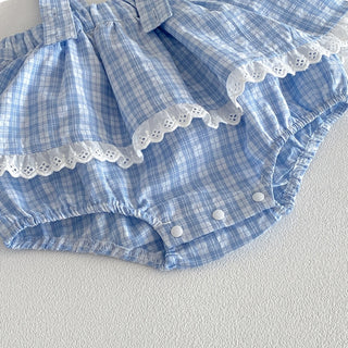 ギンガムフリルセットアップ　60cm～90cm