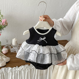 ブラックチュールロンパース　60cm～90cm