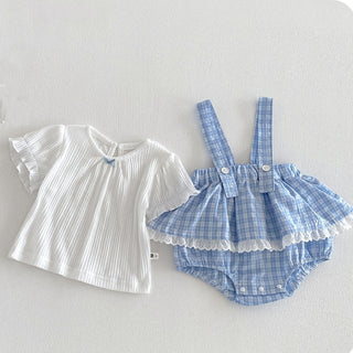 ギンガムフリルセットアップ　60cm～90cm