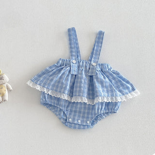 ギンガムフリルセットアップ　60cm～90cm