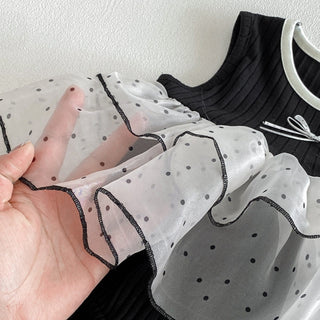 ブラックチュールロンパース　60cm～90cm