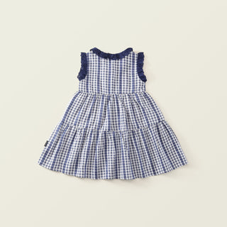 ギンガムチェックネイビーワンピース 90cm~140cm