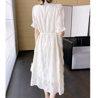 マタニティシフォンロングワンピース　M～2XL