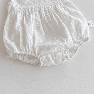 バックリボンホワイトロンパース 60cm～90cm
