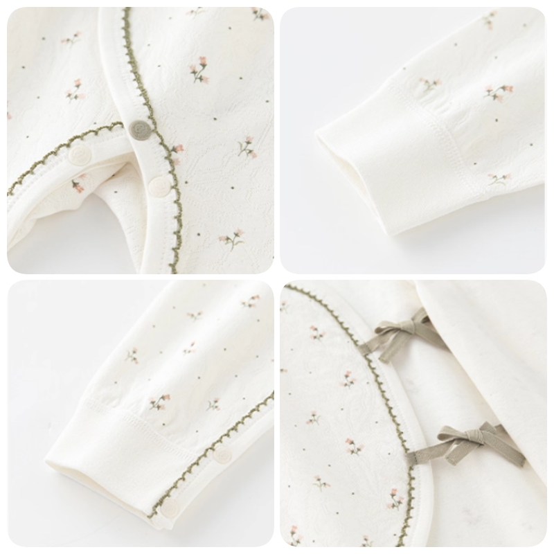 リンクコーデ】プチフラワーニューボーンロンパース 59cm～66cm