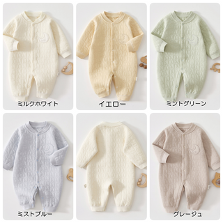 キルティングムーンコットンロンパース　59cm～90cm