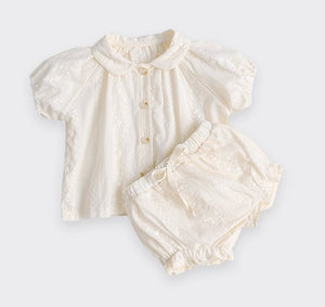 ロンパース・カバーオール Bebe organic amelia romper&bonnet 6M ロンパース 男の子 女の子 ベビー服 カバーオール キッズ服 子供服