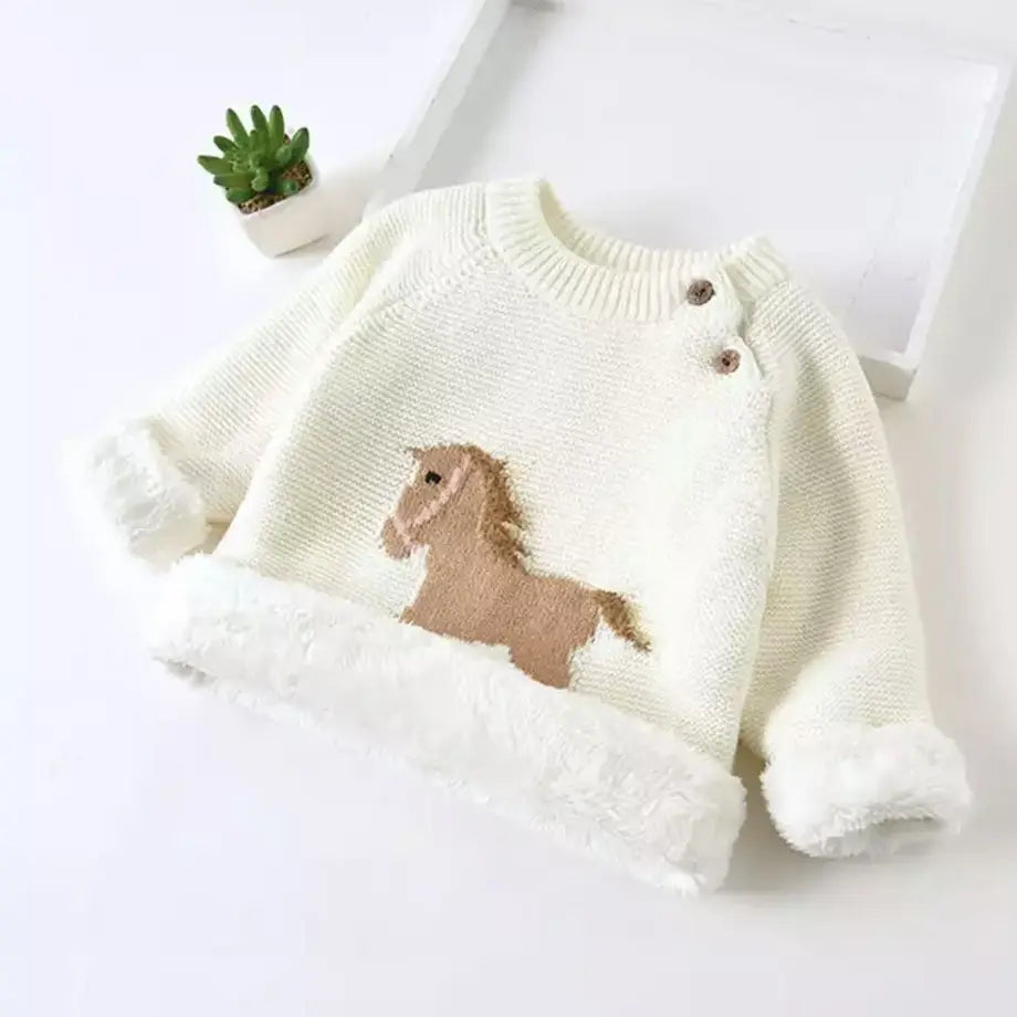即納商品】ホースニット70〜120cm |ベビーのトップス |ベビー服 即納商品】ホースニット70〜120cm |ベビーのトップス |ベビー服